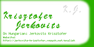 krisztofer jerkovits business card